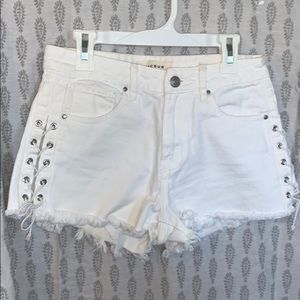 Pacsun white jean shorts